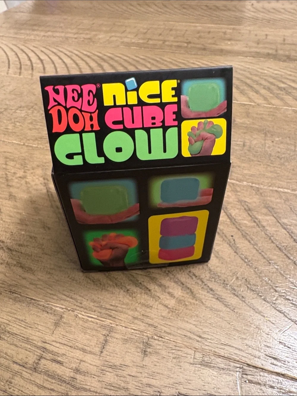 Nee Doh Nice Cube Glow Pink Kids Squishy Toy